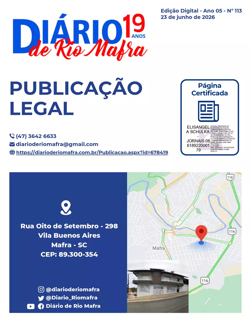 Publicação Legal nº 113